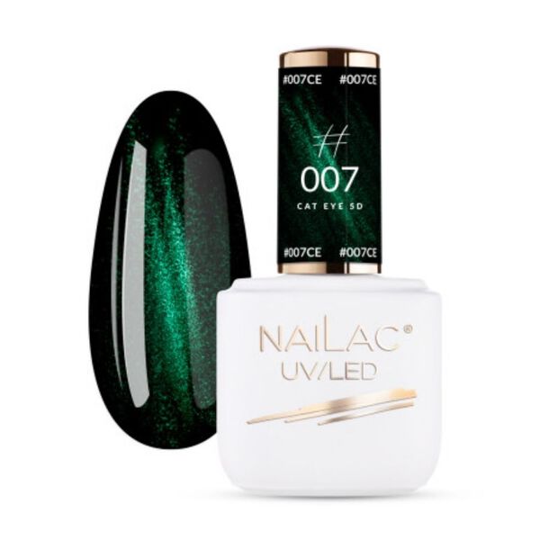 

Гибридный лак #007, 7 мл Nailac Cat eye 5d, цвет #007