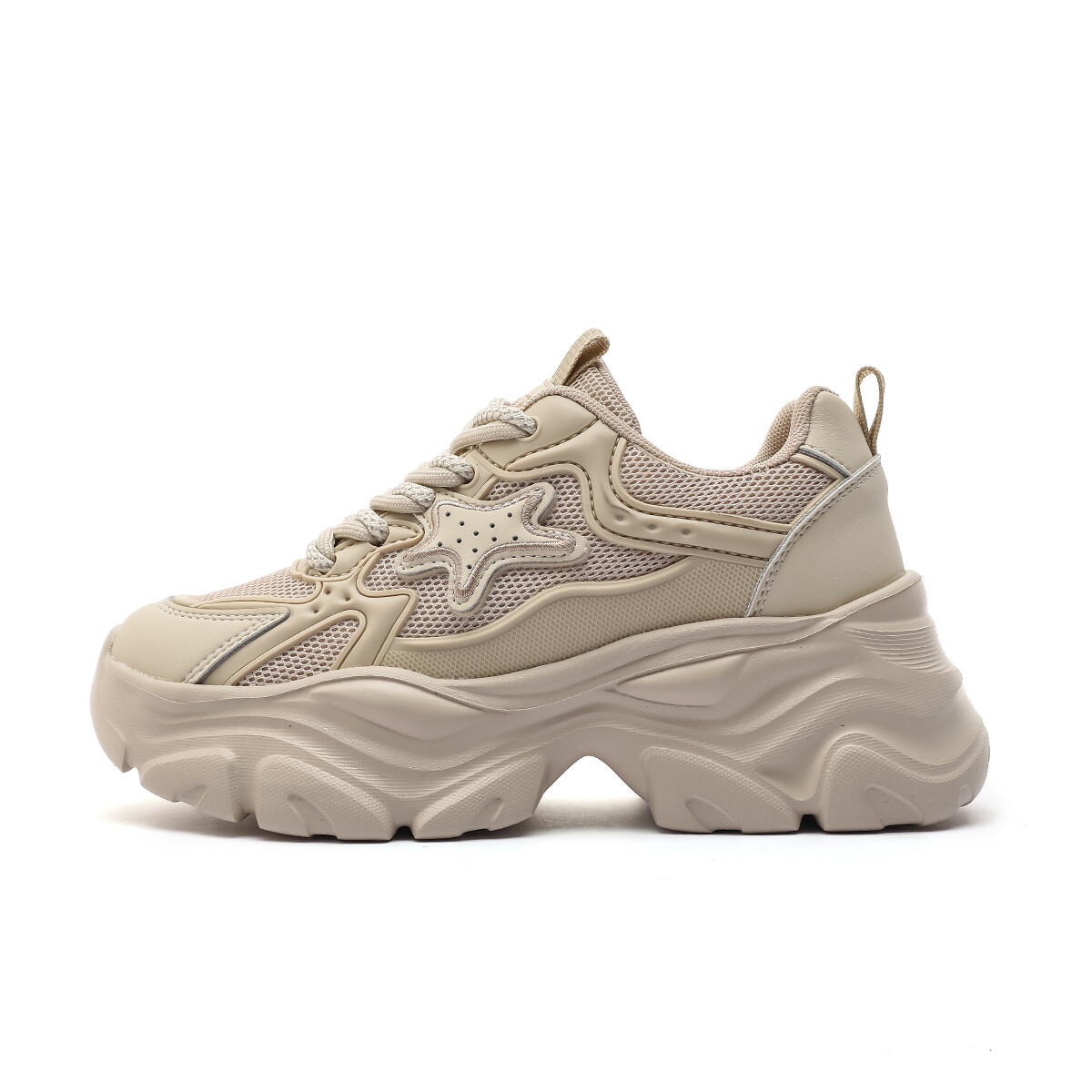 

Кроссовки женские толстые низкие цвета хаки Deerway