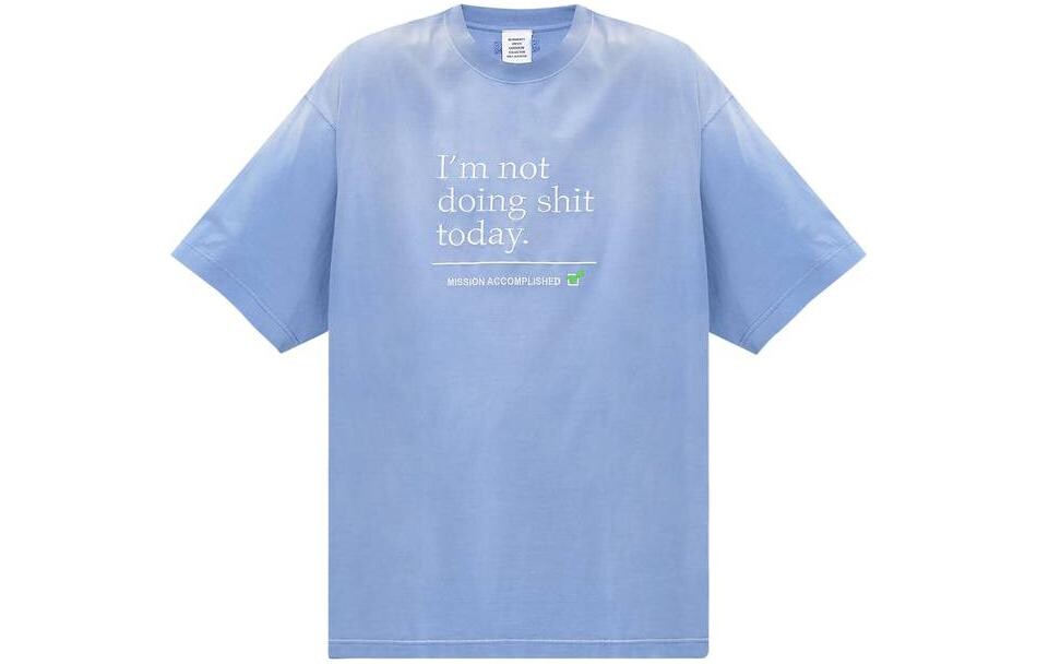 

Футболка унисекс синяя Vetements, синий