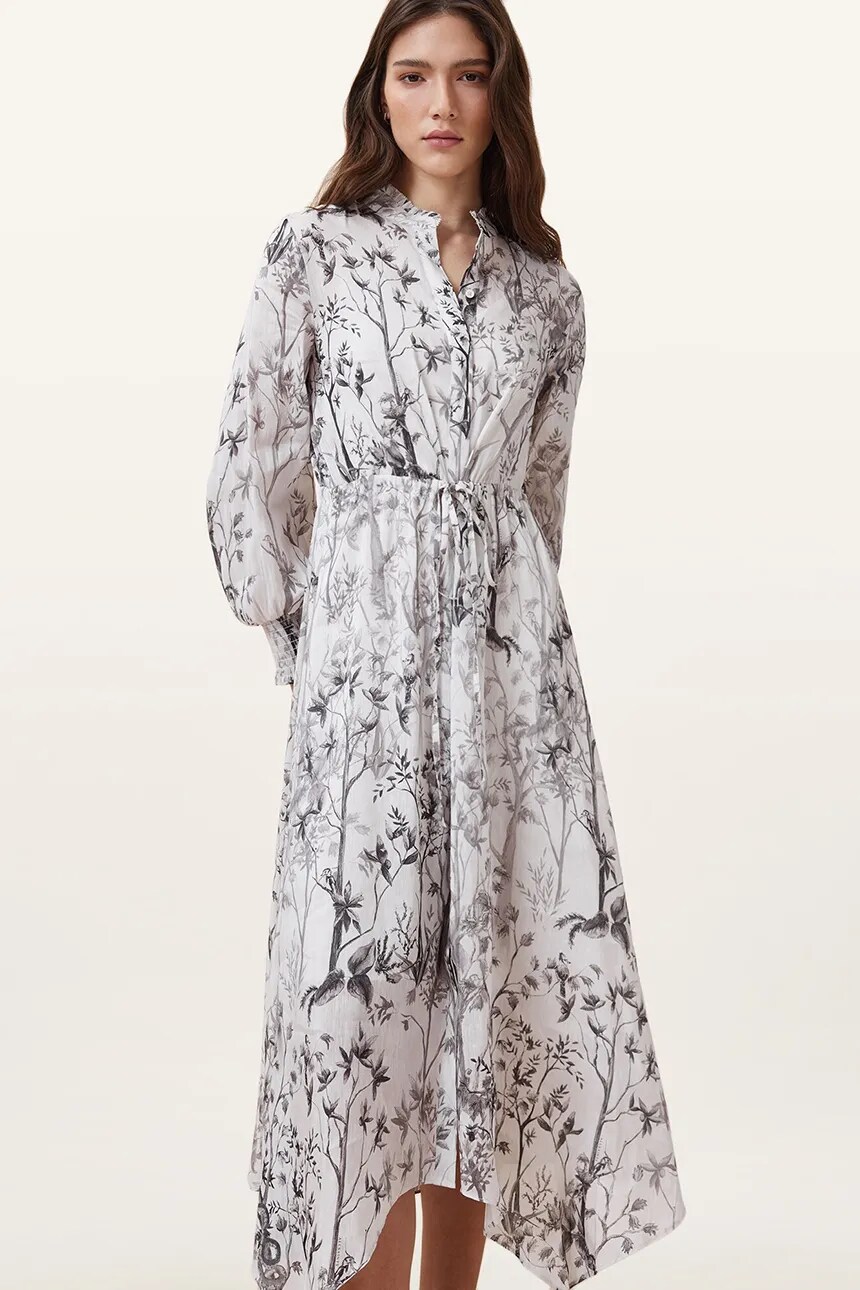 

Платье льняное AllSaints SKYLAR MAXI, белый