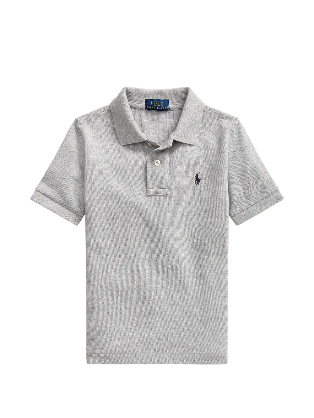 Поло с логотипом Polo Ralph Lauren Kids, серый