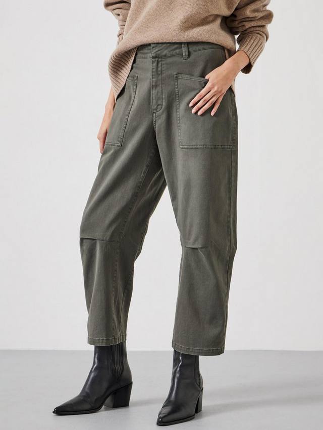 

Брюки cordi с бочкообразными штанинами HUSH, цвет Dark Khaki Green