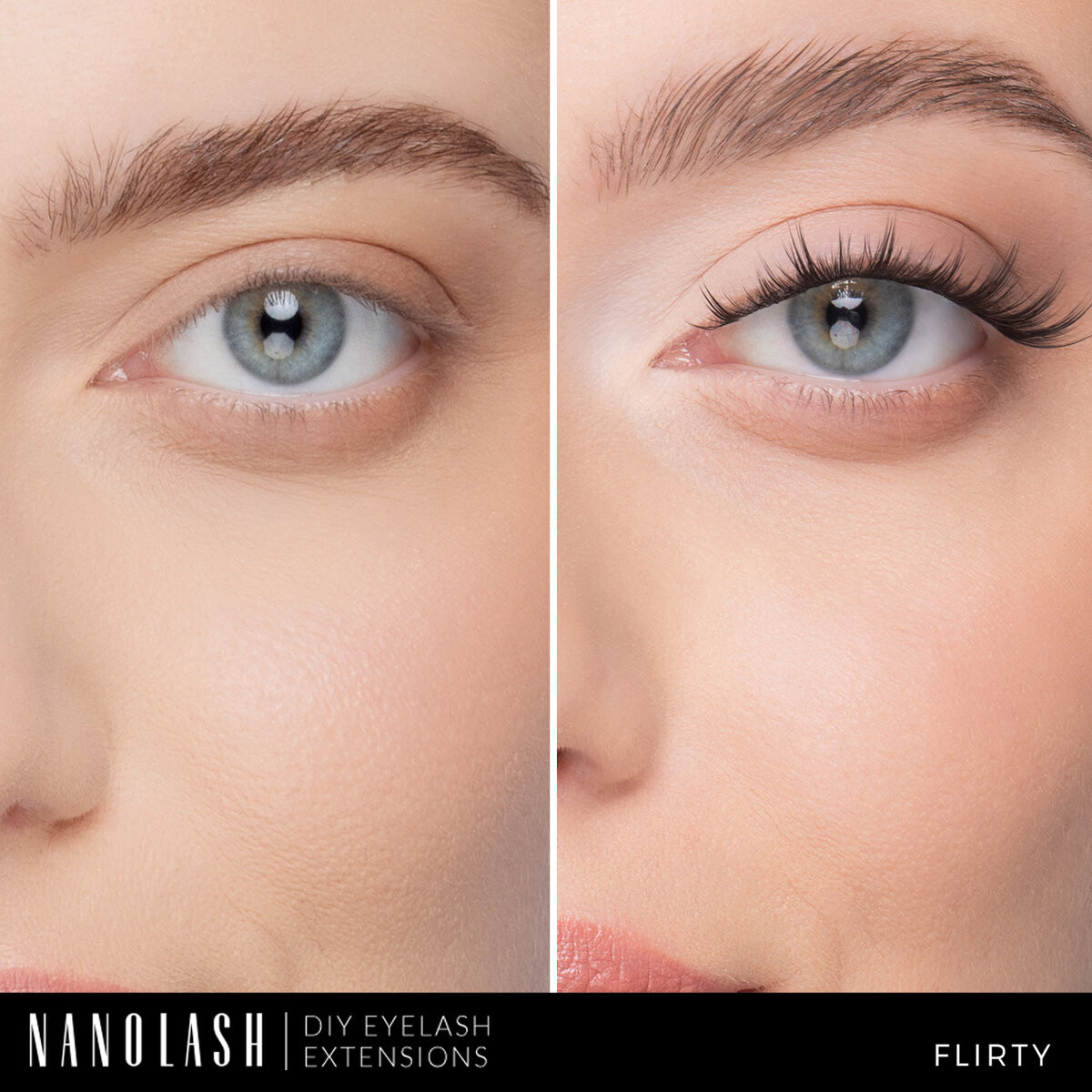 Приклеивание ресниц Набор Nanolash FLIRTY - ресницы для самостоятельного нанесения — фото 2