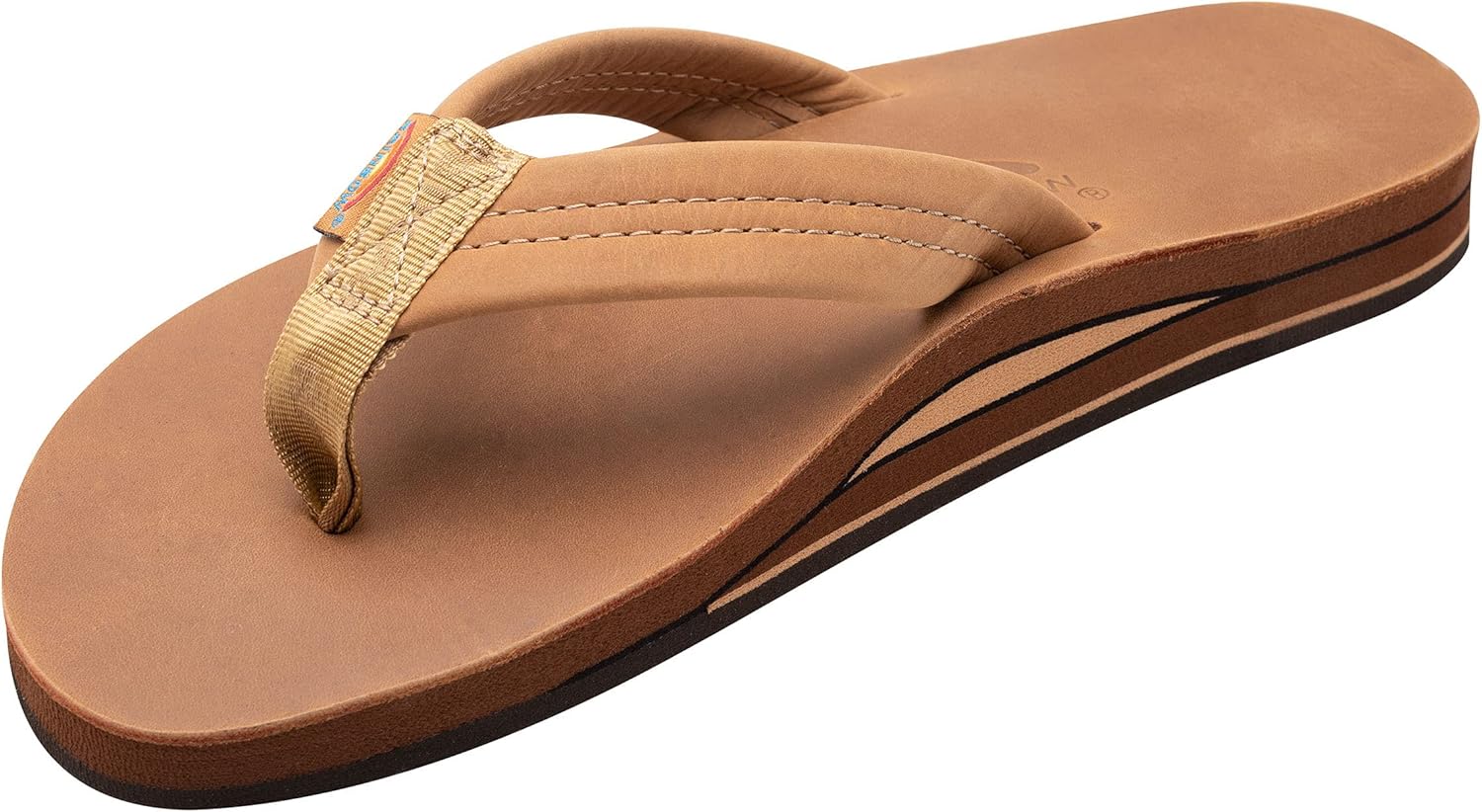 

Мужские сандалии Rainbow с двойным слоем кожи и поддержкой свода стопы Rainbow Sandals, Buckskin