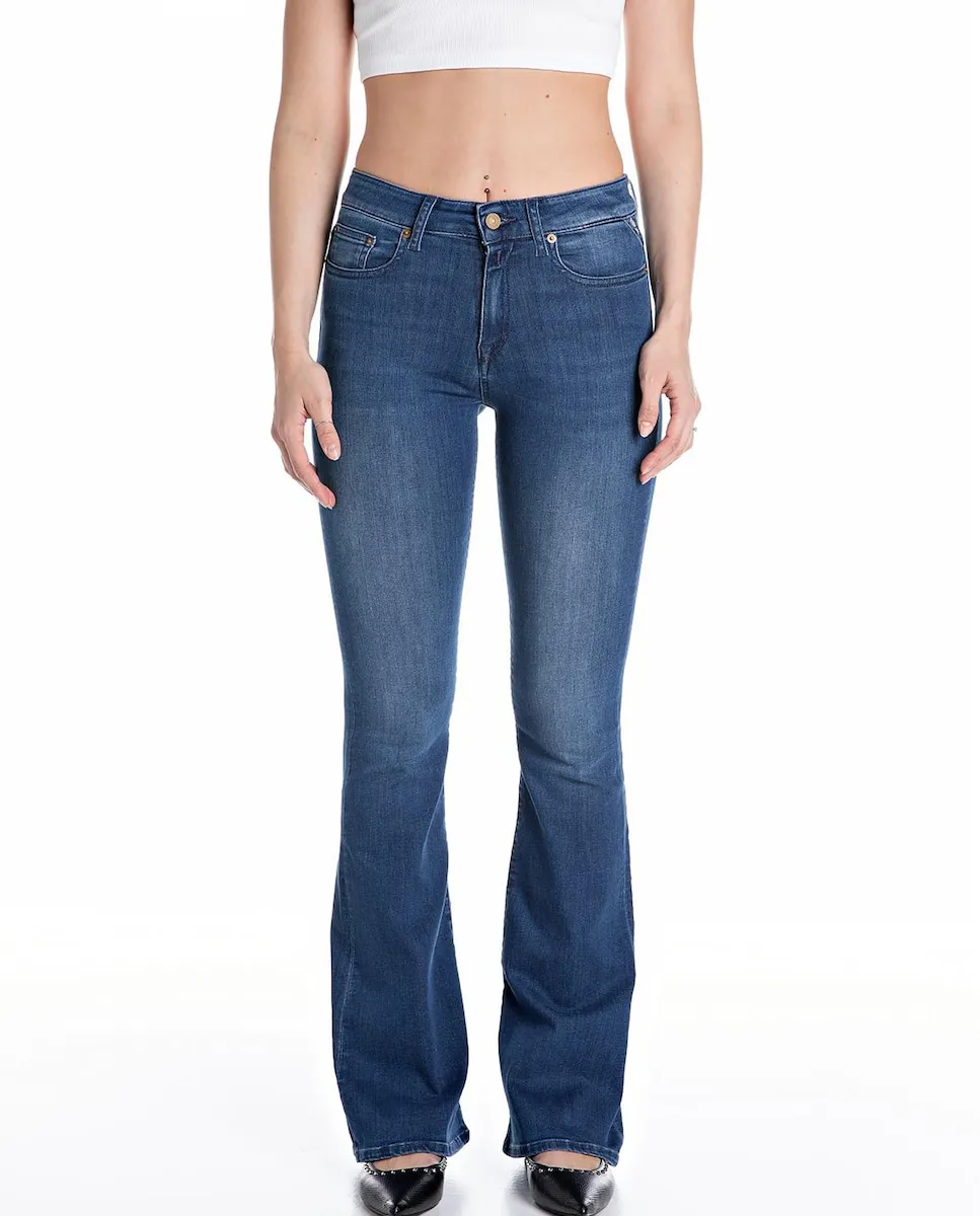 

Женские облегающие джинсы-клеш Replay, синий