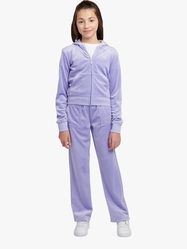 Детская худи с молнией и стразами mini diamante Juicy Couture, Jacaranda — фото 2