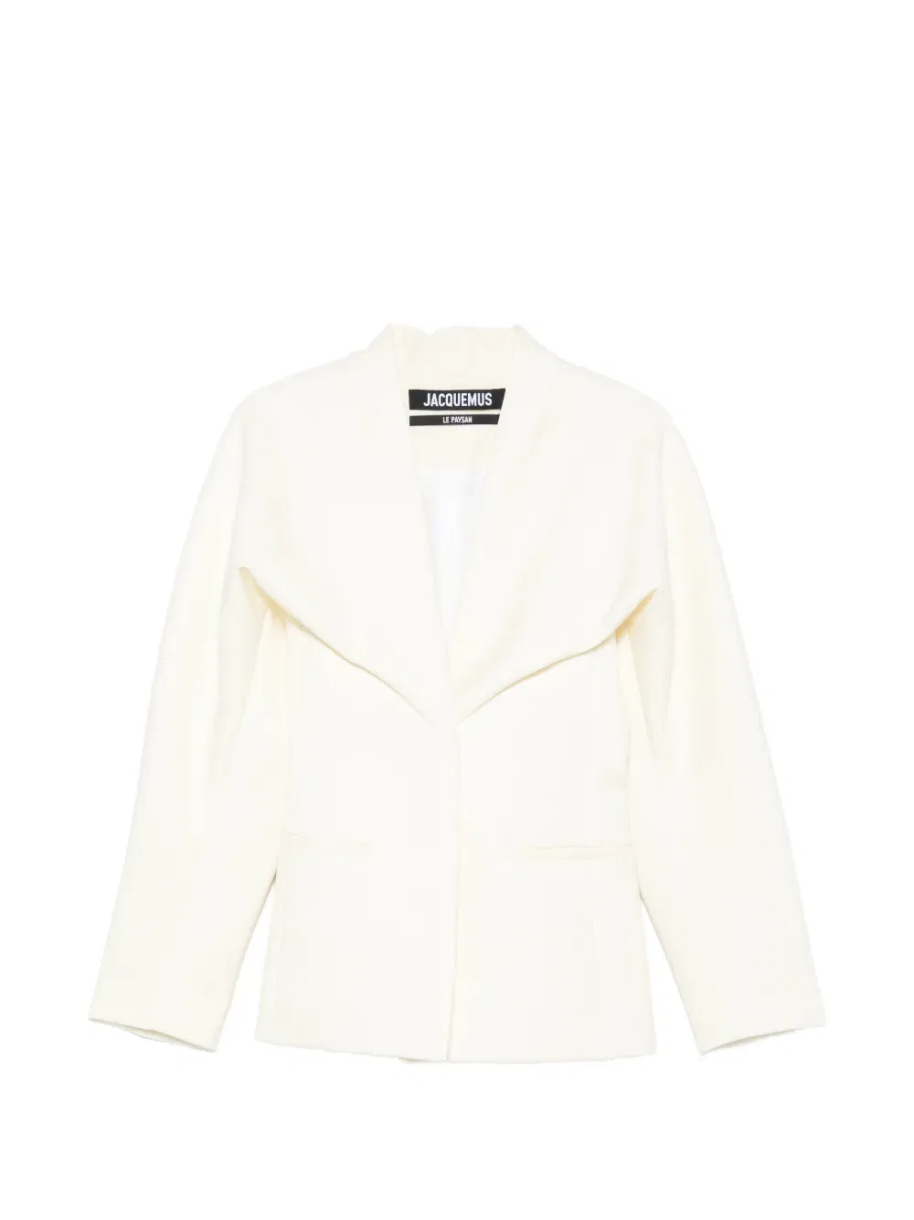 Пиджак с воротником-шалью в стиле «пайзан» Jacquemus, белый