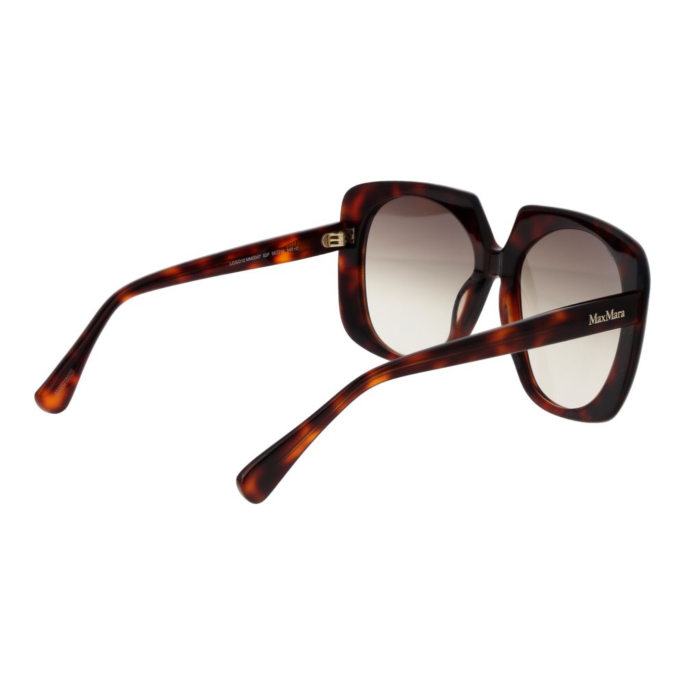 Коричневые женские солнцезащитные очки Max Mara, Brown — фото 3