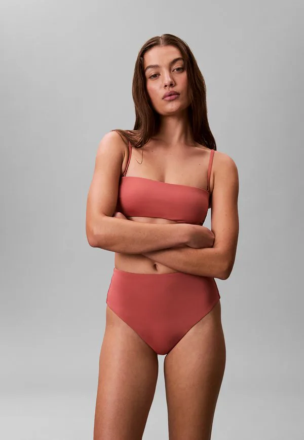 Плавки-Бикини с высокой талией Calvin Klein Swimwear, Dusty Cedar