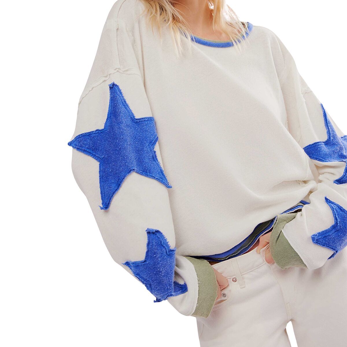 

Футболка You'Re a star Free People, цвет snowing combo