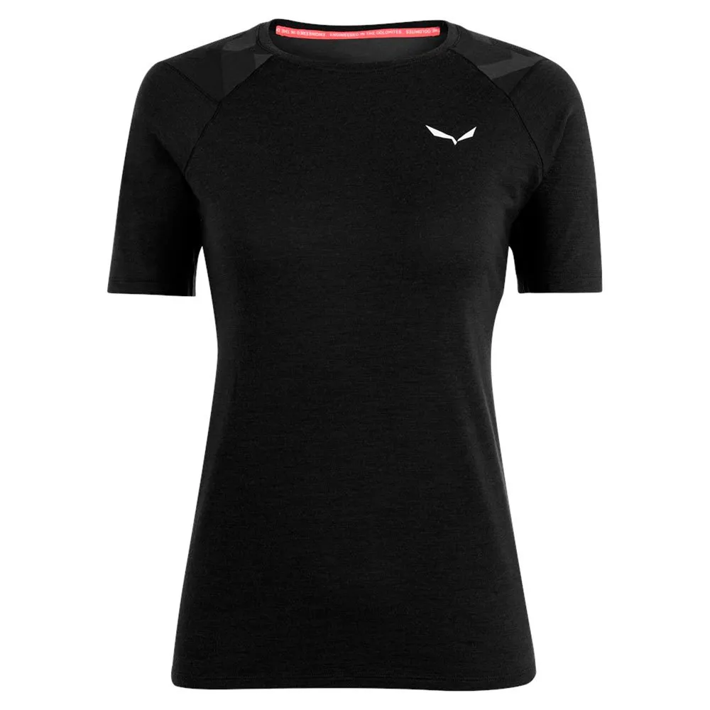 

Базовый слой Salewa Cristallo Warm Alpine Merino Responsive short sleeve, черный
