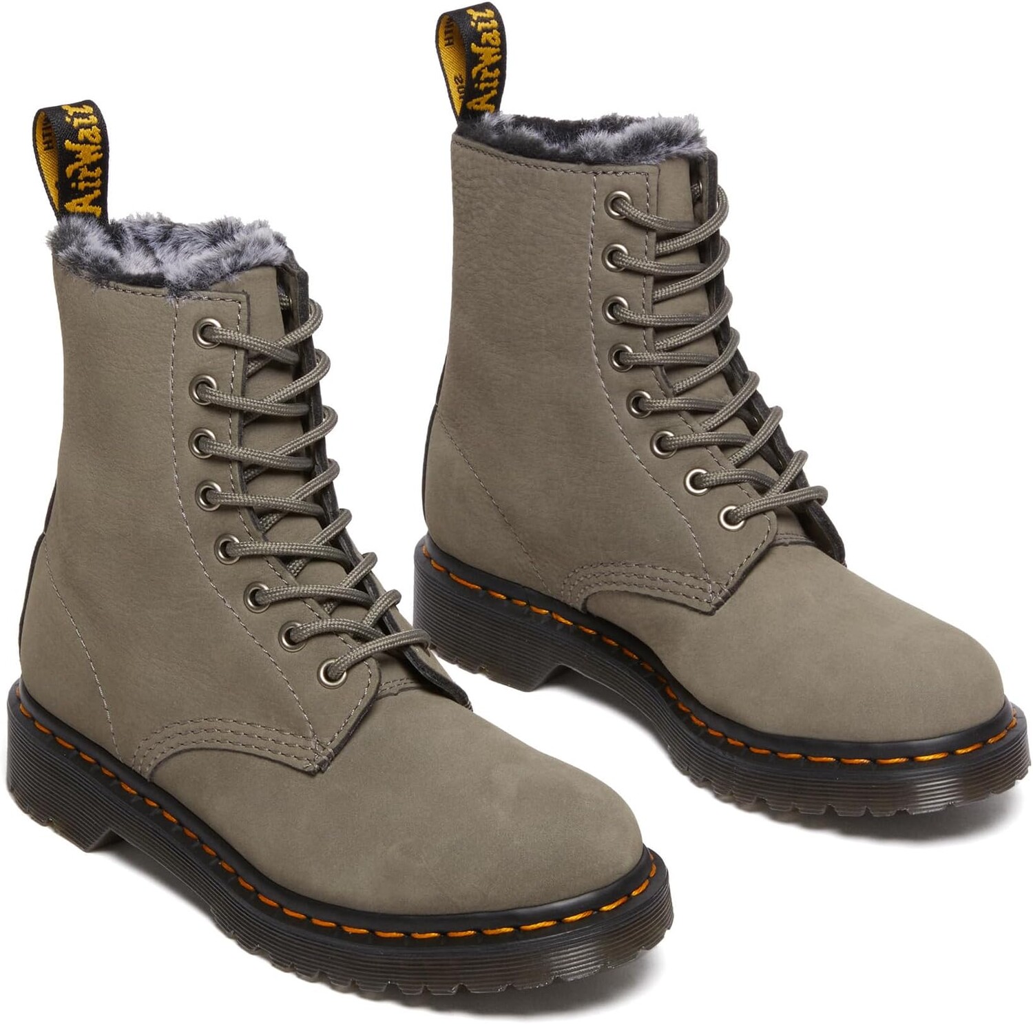 

Ботинки на шнуровке 1460 Serena Dr. Martens, цвет Nickel Grey