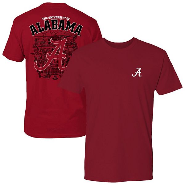 

Мужская футболка alabama crimson tide city line цвета малиновый Great State Clothing