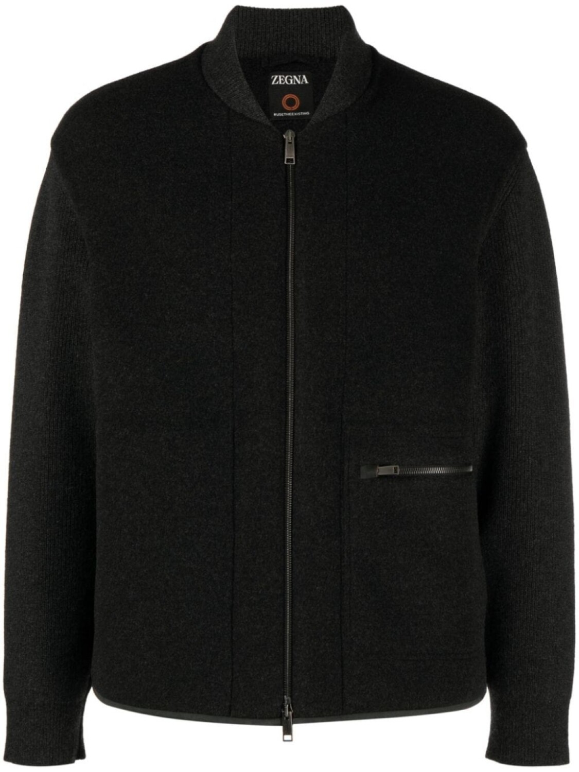 

Zegna шерстяной бомбер на молнии, серый