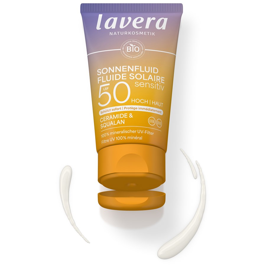 Солнцезащитный крем sonnenfluid sensitiv lsf 50 Lavera, объем 40 мл — фото 2