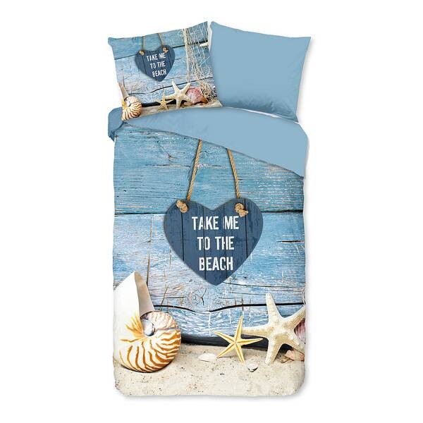 

Постельное белье Pure Beach, 140x2x240 см, светло-голубой