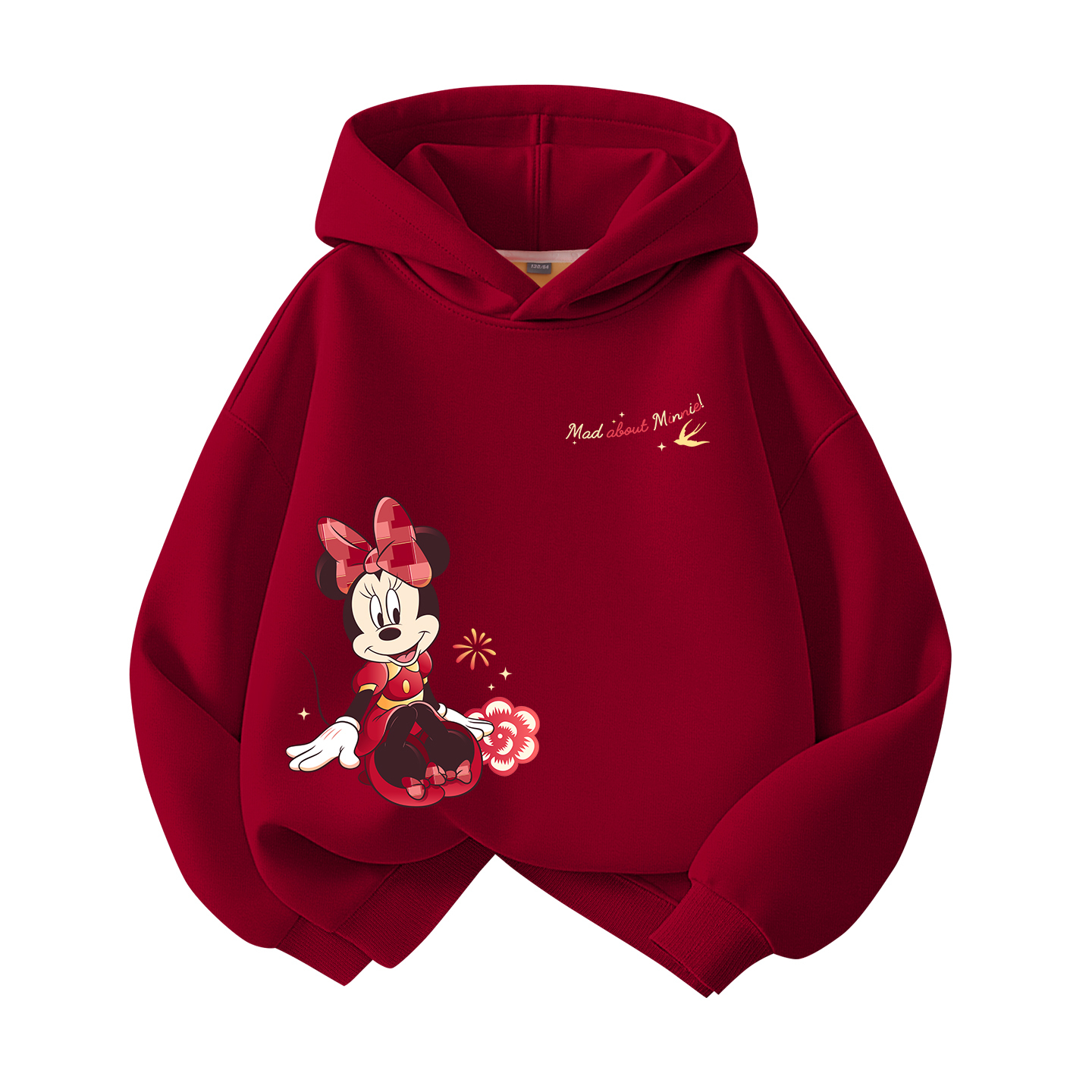 Детский свитшот Disney, [thickened and fleece-lined]dubai heart nini k бордовый — фото 3