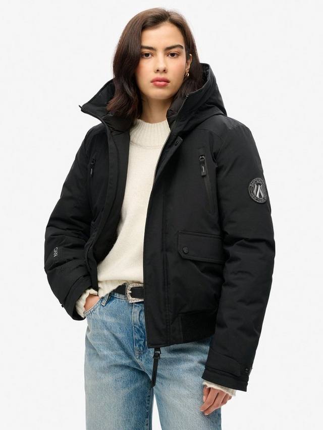 

Городская стеганая куртка- бомбер Superdry, черный