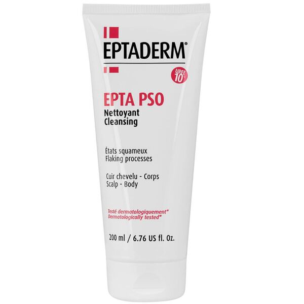

Гель для очищения кожи головы и тела при псориазе, 200 мл. Eptaderm Epta pso