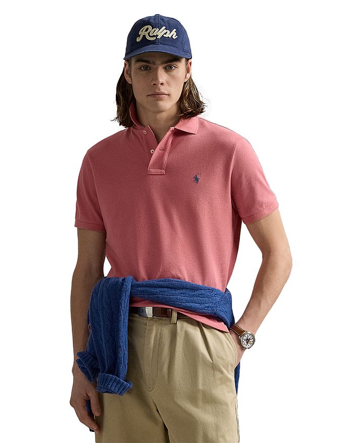

Кастомная облегающая поло с сетчатыми вставками Polo Ralph Lauren, красный