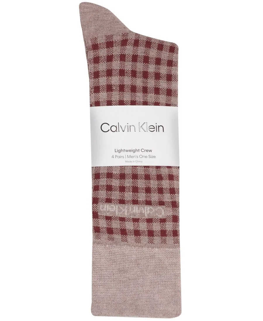Мужские носки средней высоты (4 шт. в упаковке) Calvin Klein, коричневый assorted — фото 3