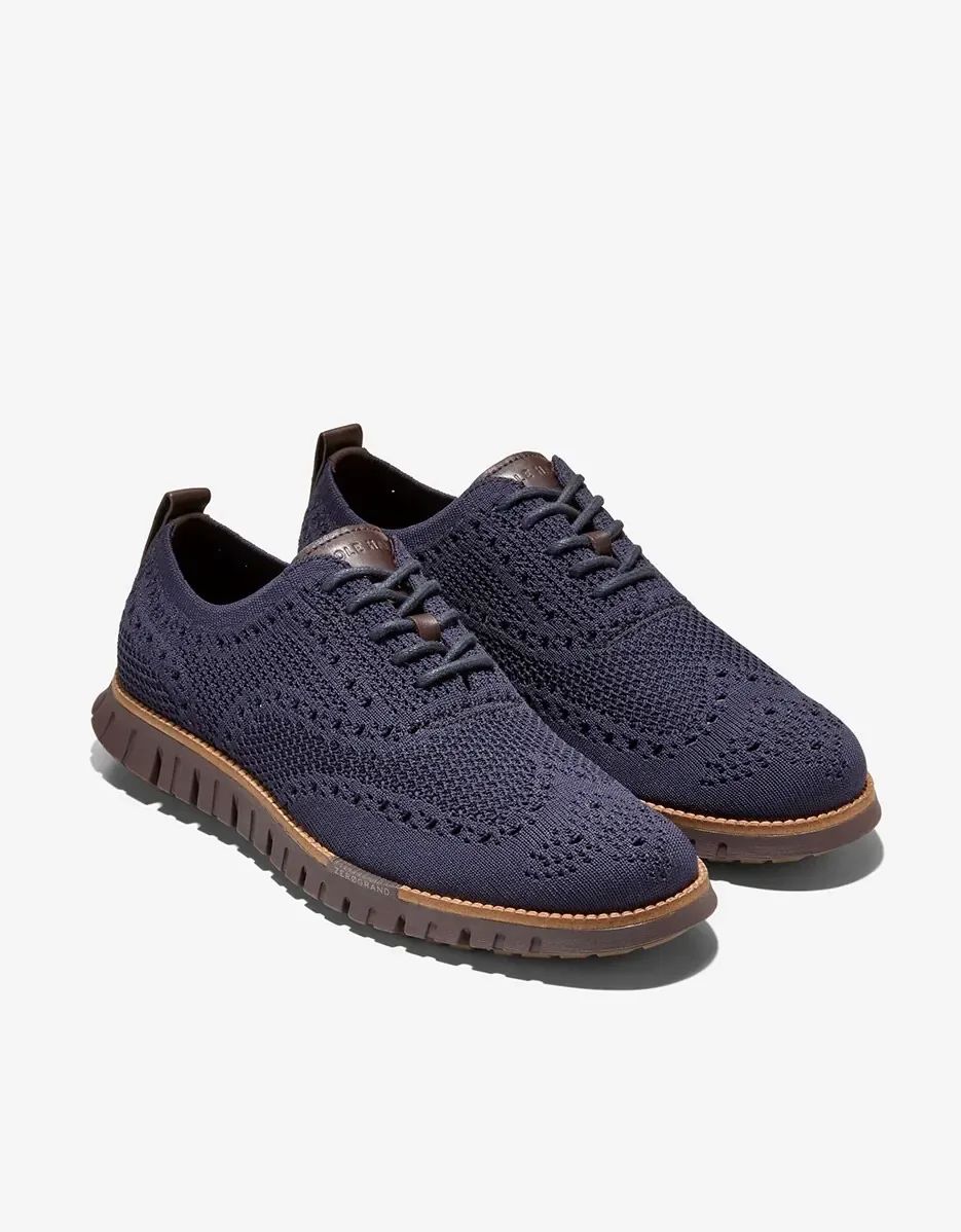 Мужские туфли, изготовленные из материала Stitchlite Cole Haan, синий — фото 4