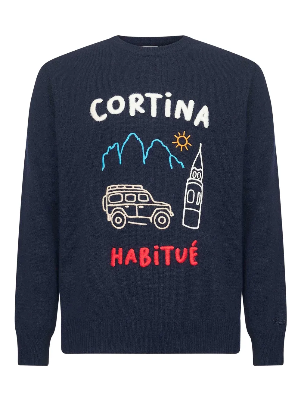 

Джемпер с графическим принтом и длинными рукавами Mc2 Saint Barth, синий