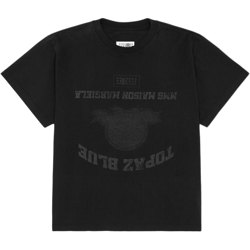 

Футболка с принтом логотипа MM6 Maison Margiela, черная