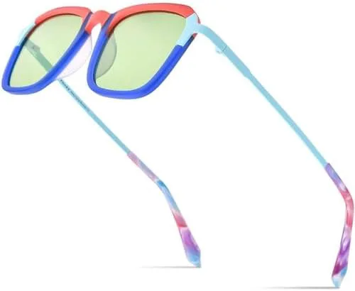 

Солнцезащитные очки 2026 для мужчин, простые, модные, квадратной формы, защита от УФ-излучения UV400, солнцезащитные очки для женщин MTZJH, Matte Blue Green