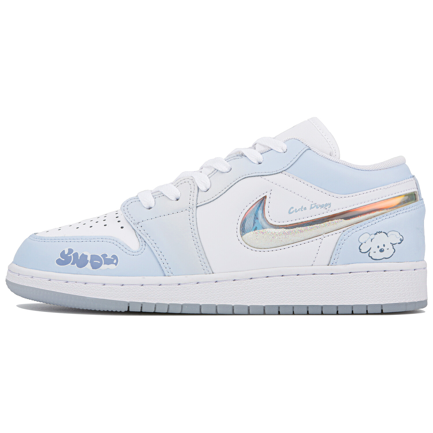 

Кроссовки Air JORDAN 1 Vintage Basketball Shoes Women's Low-Top Blue White