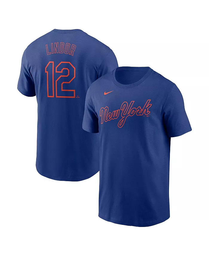

Мужская футболка Francisco Lindor Royal New York Mets с именем и номером Fuse Nike