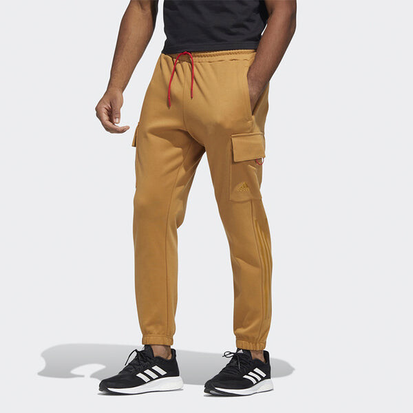 Спортивные штаны Men's adidas Casual Mid Waist Solid Color Sports Pants/Trousers/Joggers Khaki, хаки — фото 2