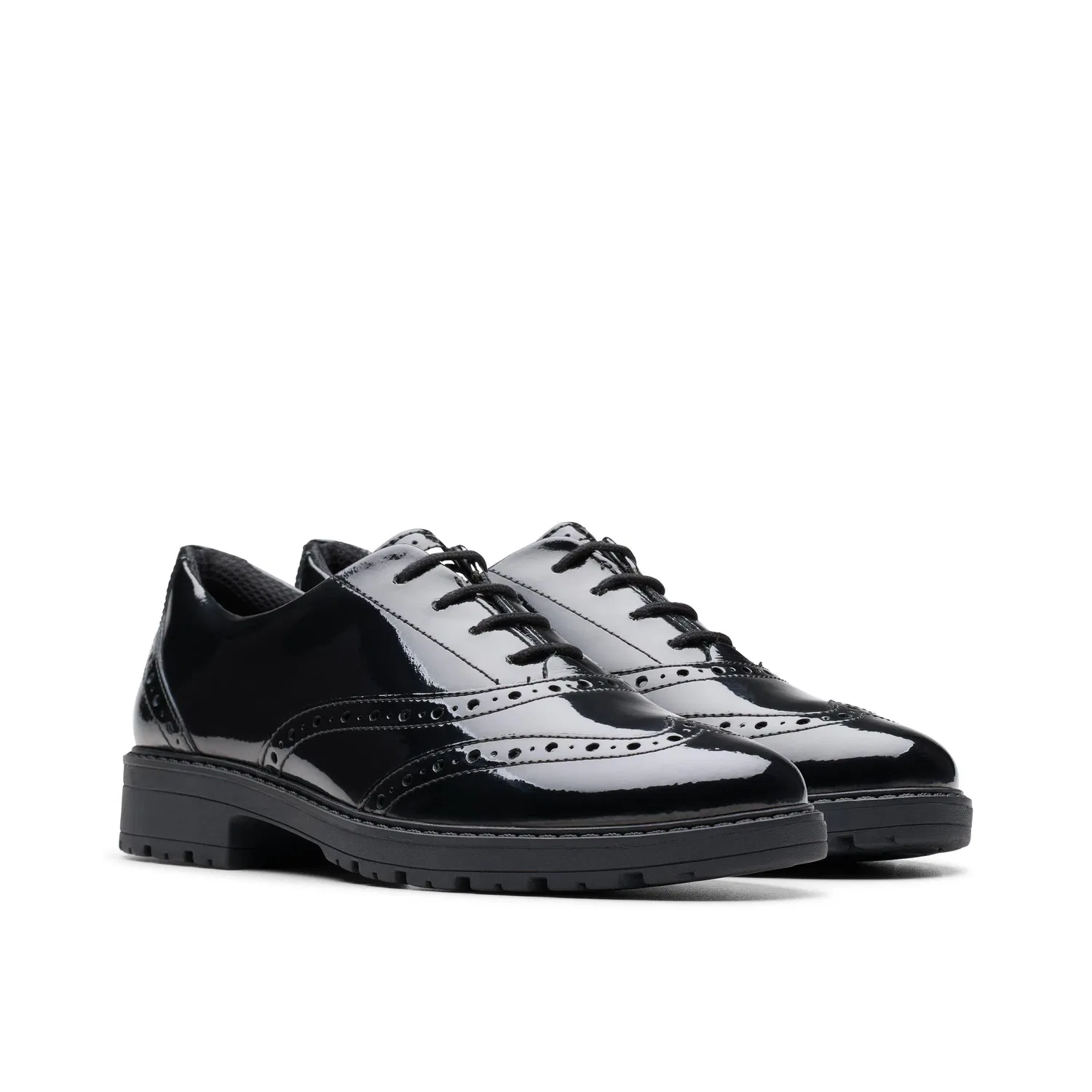 Броги Loxham Brogue из кожи от Clarks, черный — фото 4