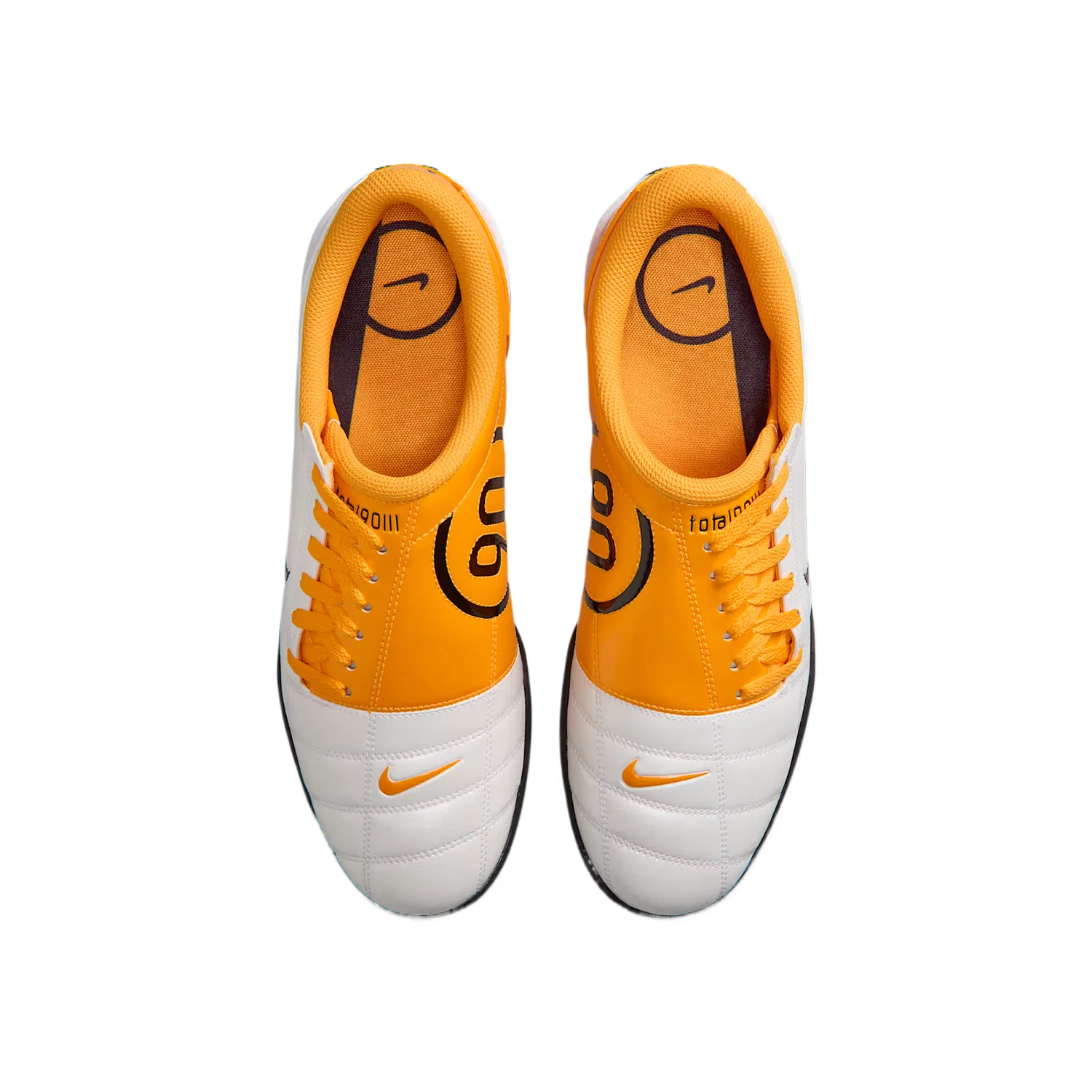 Кроссовки скейтбордические Nike Total 90 белые с золотым и черным — фото 4