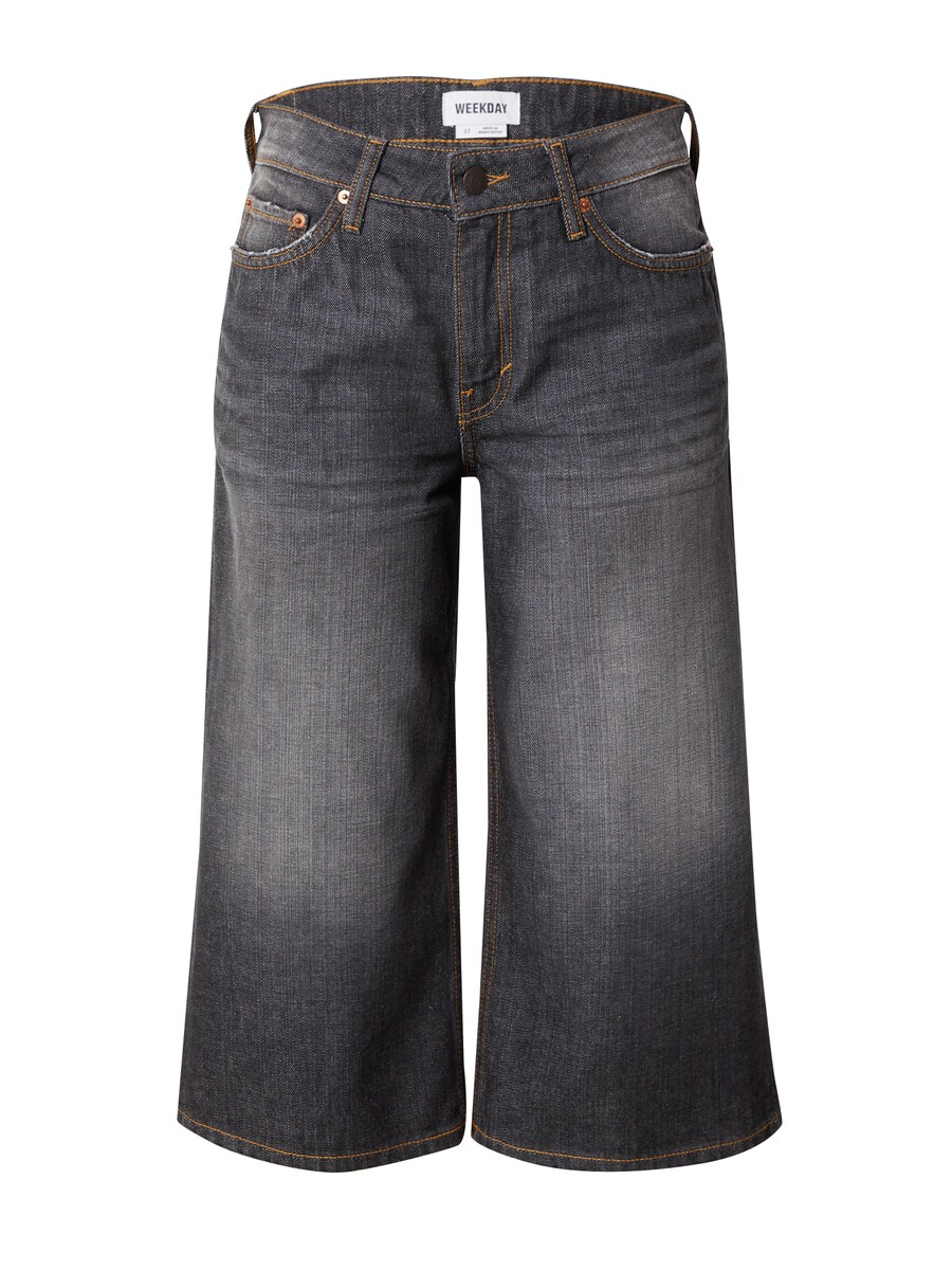 

Джинсовые шорты WEEKDAY Wide leg Jeans, черный