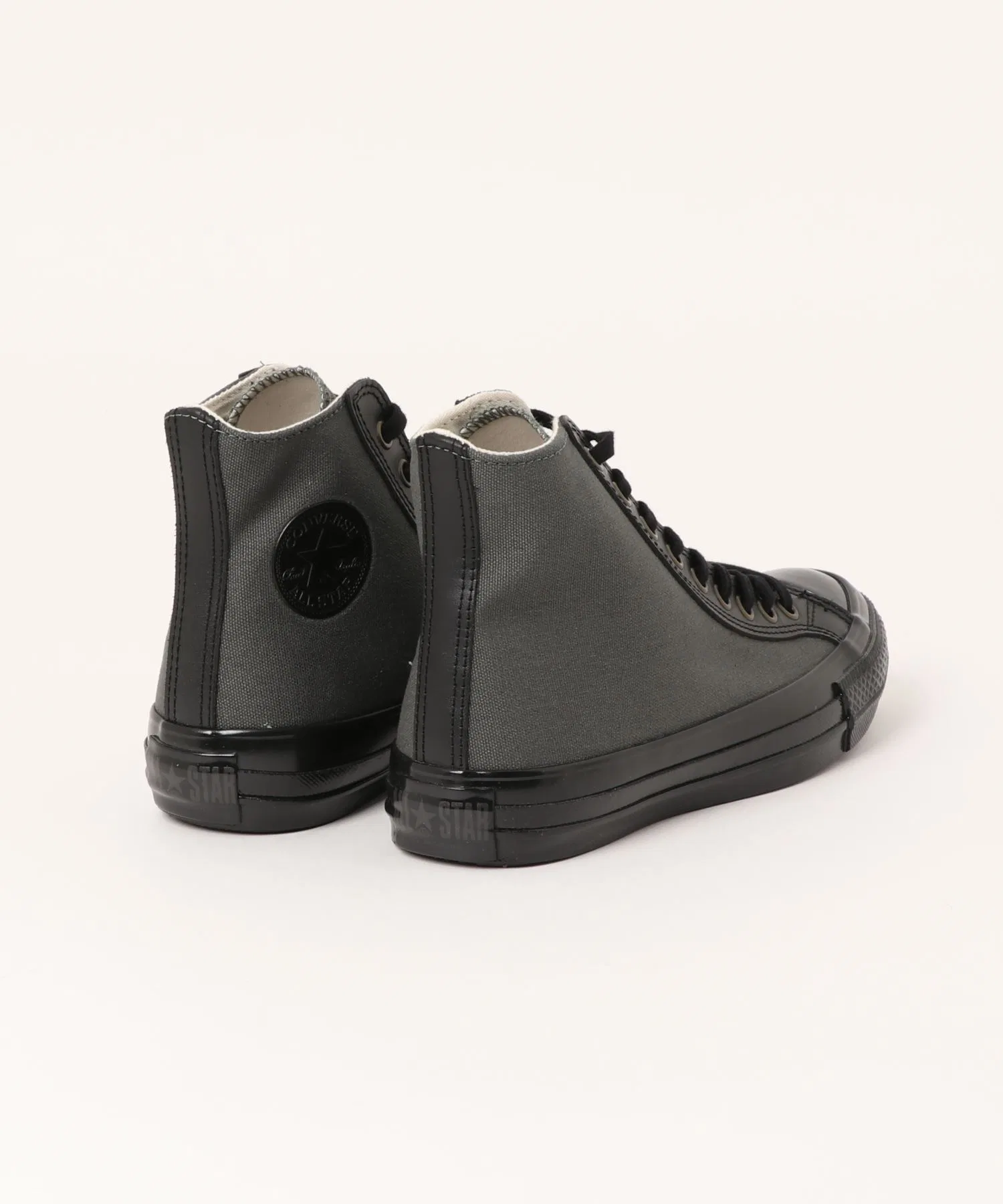 Унисекс высокие кеды из канваса и кожи Converse All Star US Classic HI оливковые — фото 2