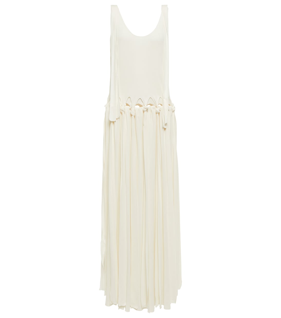 

Платье макси с бахромой Chloé, Iconic Milk