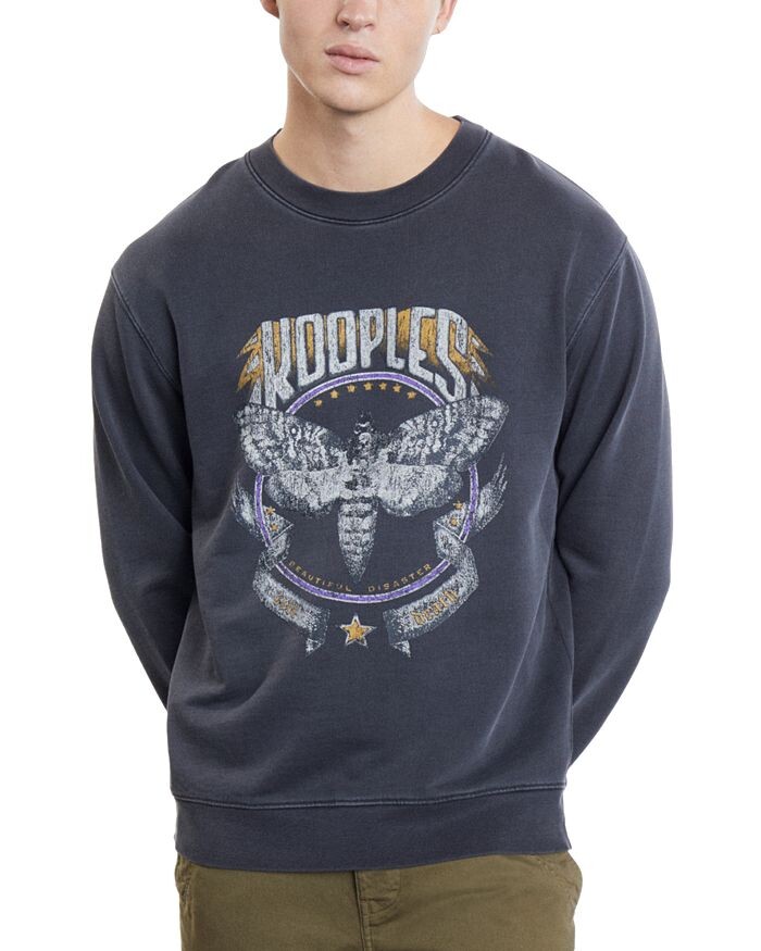 

Толстовка с длинными рукавами и рисунком The Kooples, серый