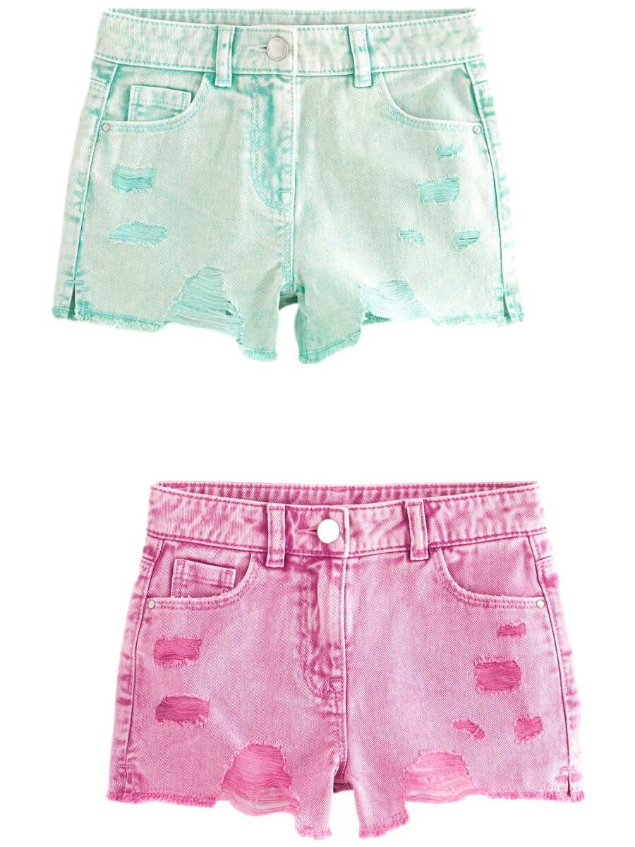 

Шорты Next Regular Jeans, цвет green/pink