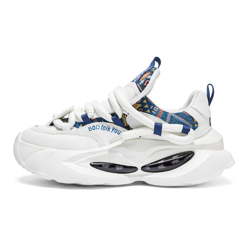 

Низкие массивные кроссовки мужские GNVA, White Blue