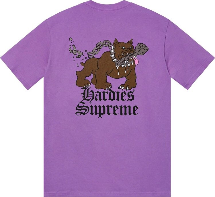 Футболка Supreme x Hardies Dog 'Purple', фиолетовый — фото 2