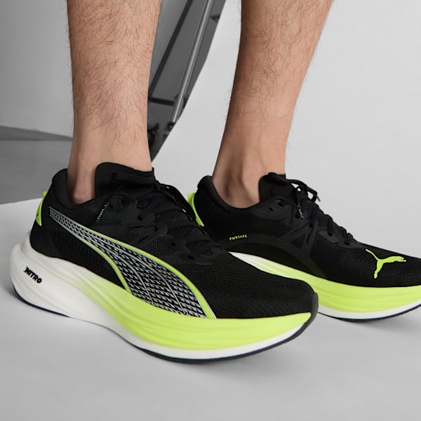 Мужские кроссовки для бега по шоссе с широкими ступнями Deviate Nitro 3 Puma, черный — фото 2