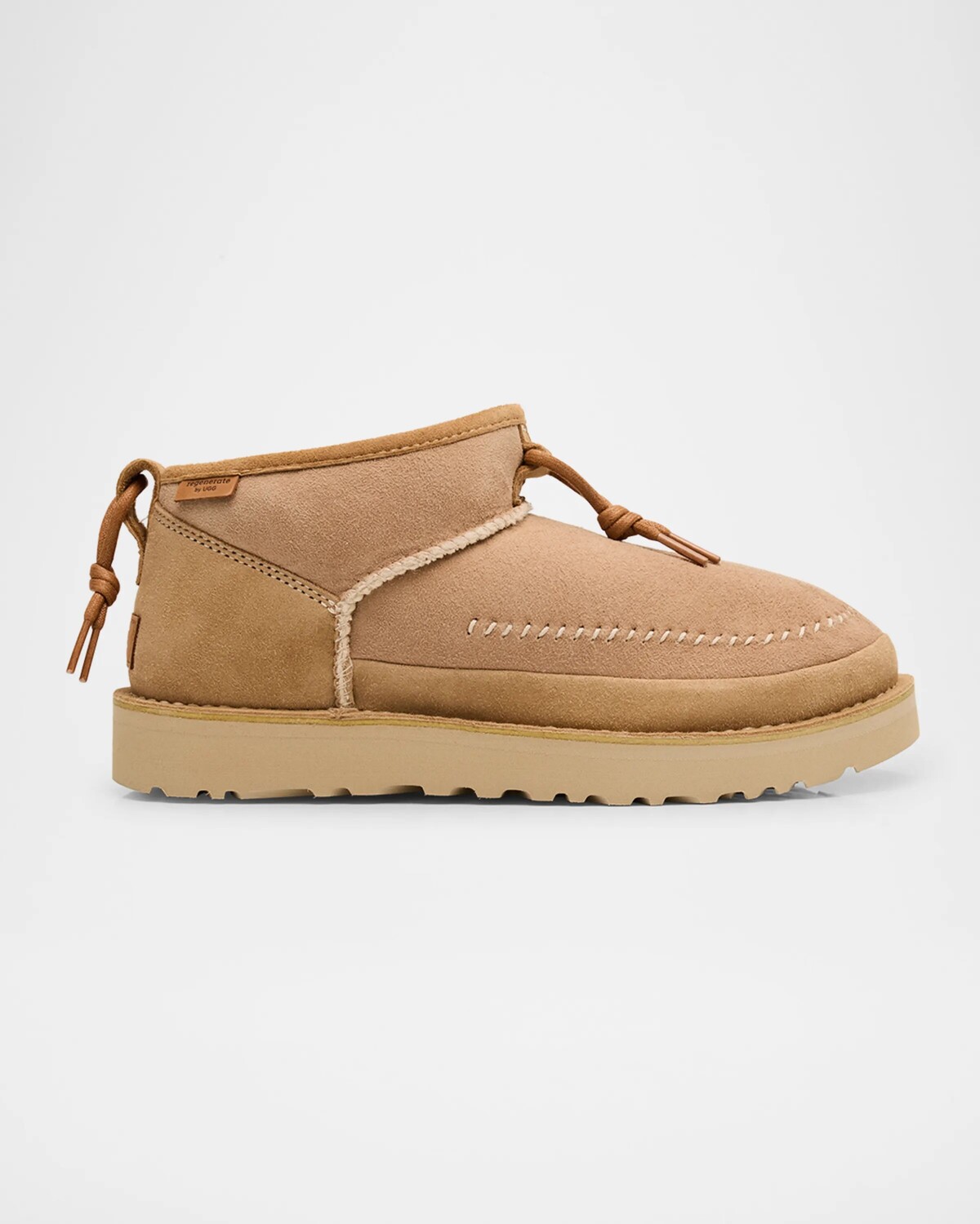 Ультра мини-замшевые ботильоны из овчины Ugg, цвет Sand