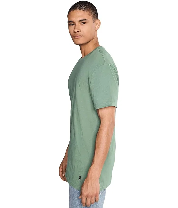 Футболка с круглым вырезом Slim Fit Polo Ralph Lauren, Fatigue/Polo Black/Andover Heather — фото 2