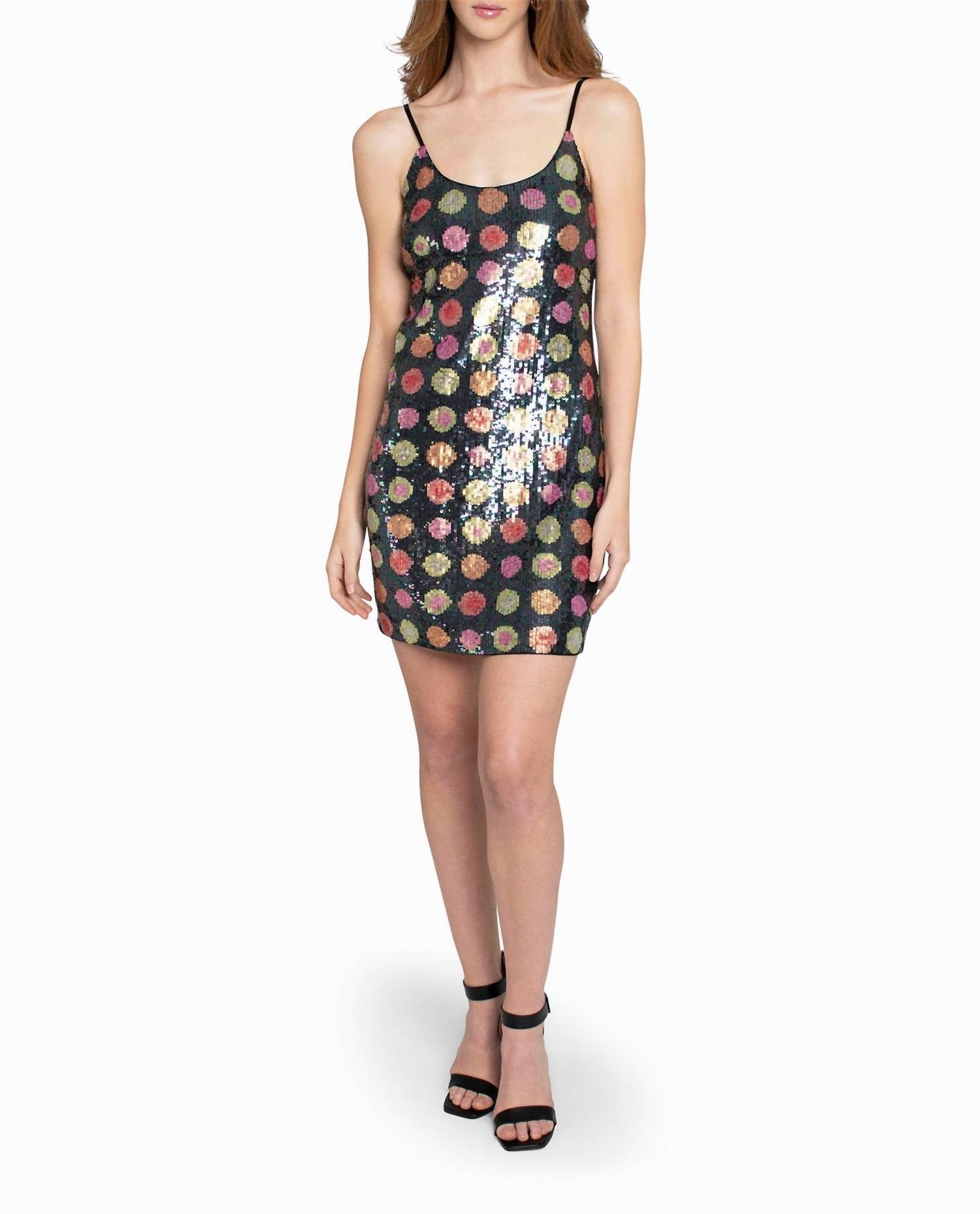 

Мини-платье Radiant Aura Dot Sequin в черном цвете Aura Dot Nicole Miller