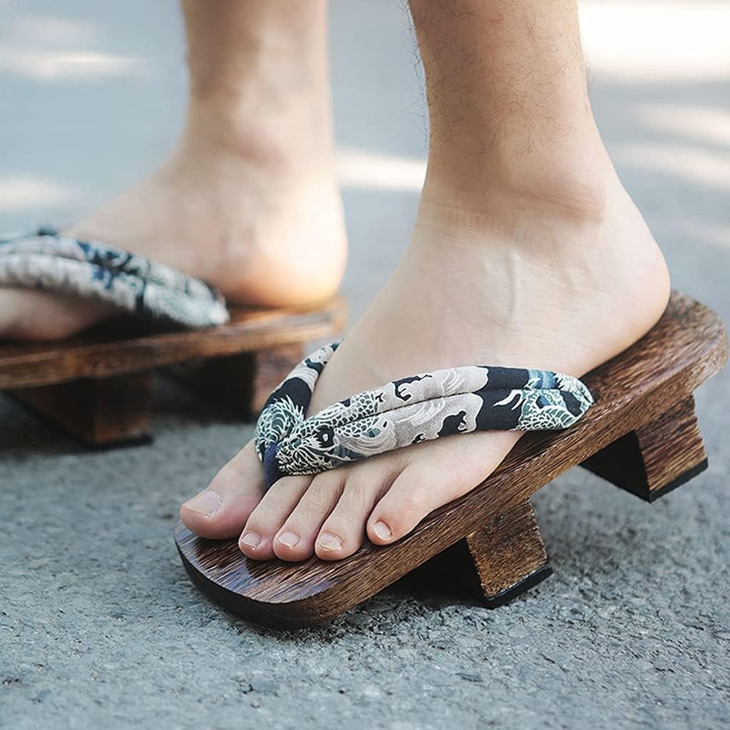 

Тапочки YXCKG для мужчин и женщин, мужские сандалии-шлепанцы, деревянные сандалии-шлепанцы с двумя зубцами, японская традиционная японская обувь, деревянные сандалии, хлопковые плоские туфли (цвет: B, размер: EUR36-37), EUR36-37 E