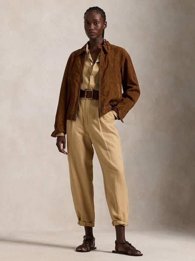 

Замшевая куртка - ветровка Ralph Lauren, коричневый