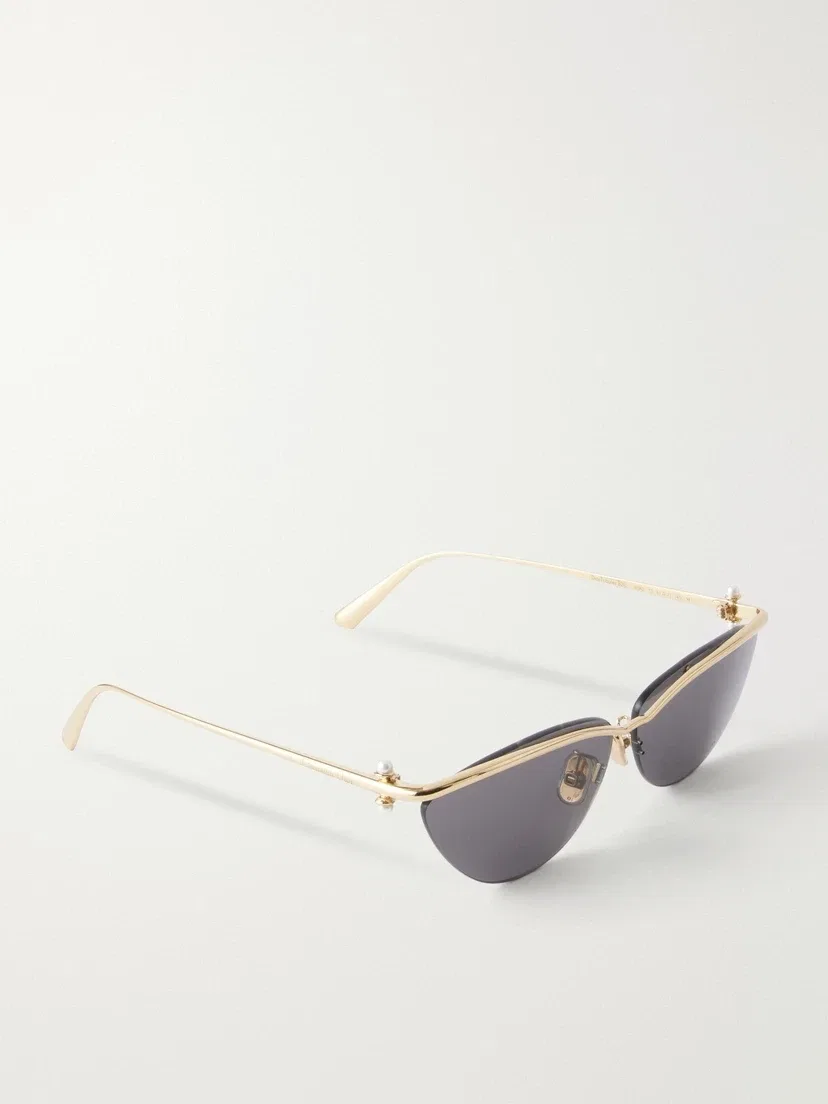 Солнцезащитные очки DiorTribales B2U в оправе «кошачий глаз» золотистого цвета DIOR EYEWEAR, золотой — фото 3