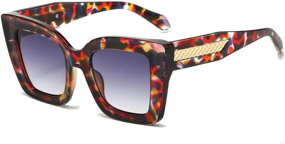 

Солнцезащитные очки для мужчин и женщин - защита UV400 - прозрачные градиентные очки в стиле панк, конфетные, для занятий спортом на открытом воздухе и вождения DSVIGF, Flower