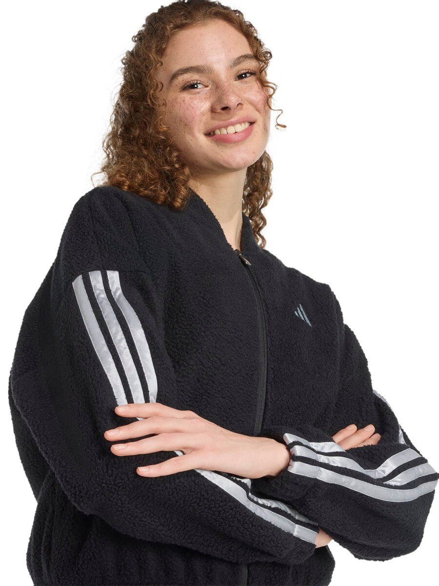 Спортивная толстовка с капюшоном на молнии ADIDAS SPORTSWEAR, Black — фото 3